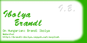 ibolya brandl business card